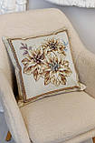 Наволочка декоративна гобеленова Новорічна Золоте свято 45х45см, фото 5