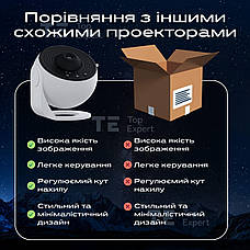 Нічник проектор зоряного неба Galaxy лазерний світильник домашній планетарій лампа 12 галактик - Розовий, фото 5