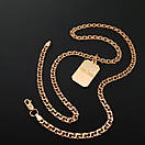 Позолочена срібна цепочка з іконкою Миколай. Срібний хрестик з ланцюжком позолота 585. 50 см, фото 5