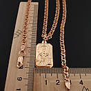 Позолочена срібна цепочка з іконкою Миколай. Срібний хрестик з ланцюжком позолота 585. 50 см, фото 4