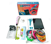 3Д ручка 3D Pen-6 с LCD дисплеем, графический планшет, 100 м пластика и трафареты Набор для творчества