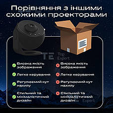 Нічник проектор зоряного неба Galaxy лазерний світильник домашній планетарій лампа 12 галактик - Чорний, фото 5