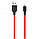 Кабель для айфону Hoco X21 Plus Silicone Lightning Чорно-Червоний, шнур для заряджання айфону, дріт айфон, фото 5