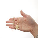 Позолочена срібна цепочка з підвіскою зірка Ерцгамми. Срібна підвіска з ланцюжком позолота 585. 50 см, фото 2