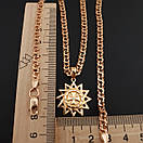 Позолочена срібна цепочка з підвіскою зірка Ерцгамми. Срібна підвіска з ланцюжком позолота 585. 50 см, фото 4