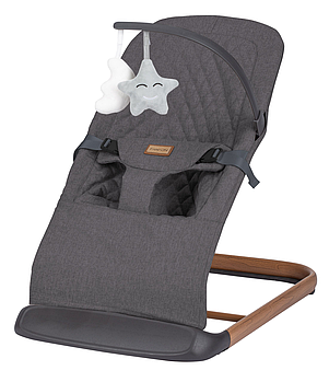 Гойдалка дитяча FreeON Serene Beige (3-точковий ремінь безпеки) Темно-сірий