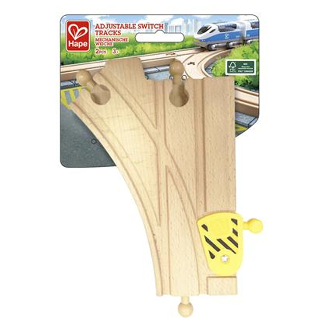 Рейки залізничні іграшкові Hape (2 елементи, перемикач) E3781