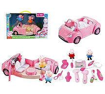 Ігровий набір машинка-трансформер YQ 8018 з фігурками свинка Пеппа та аксесуарами.