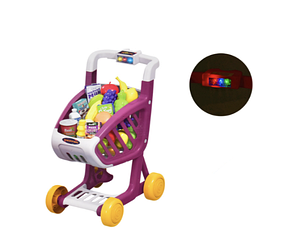 Ігровий набір візок з продуктами 922-74А, світлові і звукові ефекти, 41 предмет., фото 2