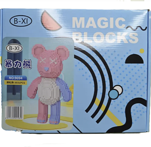 Конструктор 3D Magic Blocks Ведмедик 40см., фото 3