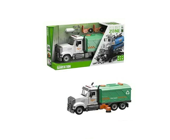 Спецтехніка Прибиральна машина-конструктор YW 9083 В, інерційний механізм, світло, звук.