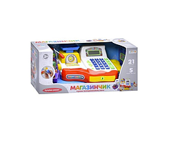 Дитячий іграшковий касовий апарат 7162 зі сканером, вагами та калькулятором 2+., фото 4