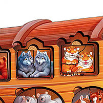 Двошаровий пазл вкладка дерево Ноїв Ковчег 43 деталі Ubee дерево 2+ 48*18см (ПСД275), фото 6