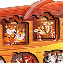 Двошаровий пазл вкладка дерево Ноїв Ковчег 43 деталі Ubee дерево 2+ 48*18см (ПСД275), фото 8