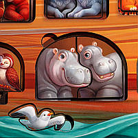 Двошаровий пазл вкладка дерево Ноїв Ковчег 43 деталі Ubee дерево 2+ 48*18см (ПСД275), фото 9