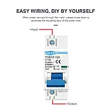 Автоматичний вимикач DC 1-полюсній TOMZN TOB1Z-125 постійного струму 100 А, фото 3