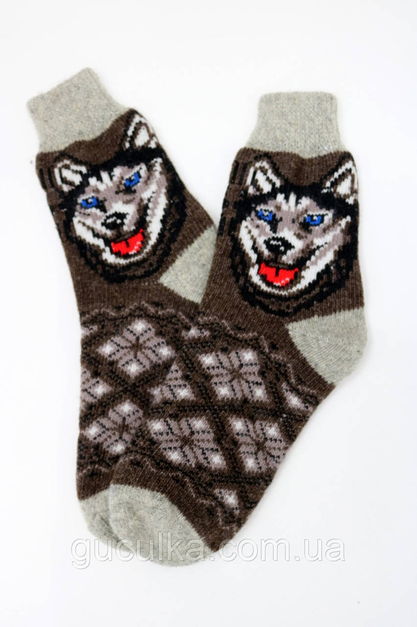 Шкарпетки чоловічі з овечої шерсті, розмір універсальний, фото 1