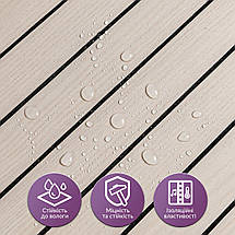 Покриття вінілове самоклеюче 3D рейки 600х600х2,8мм Ясен кремовий SW-00002199, фото 4