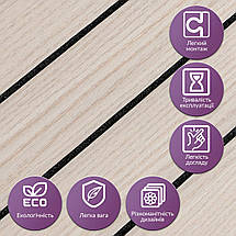 Покриття вінілове самоклеюче 3D рейки 600х600х2,8мм Ясен кремовий SW-00002199, фото 5