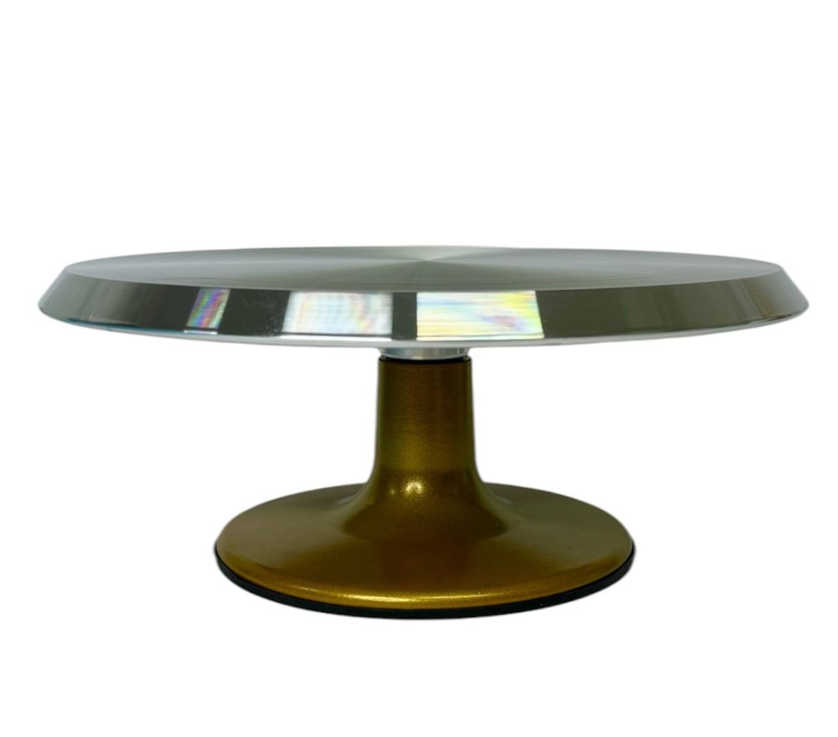 Стійка для торта металева, що обертається АНТИЧНЕ ЗОЛОТО