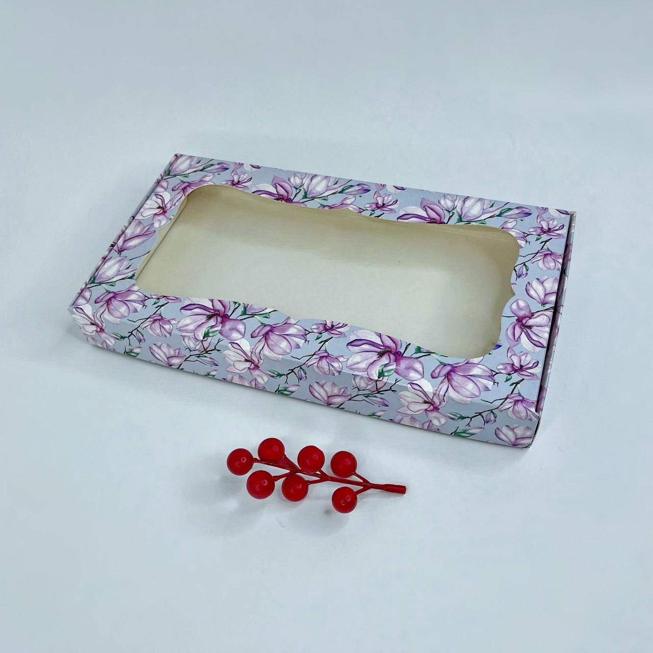 Коробка для пряника, 280*150*35 мм, з вікном, "Магнолія", фото 1