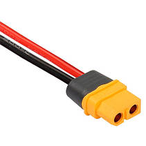 Кабель силовий Amass XT60 22см 12AWG 60А, мама, фото 6