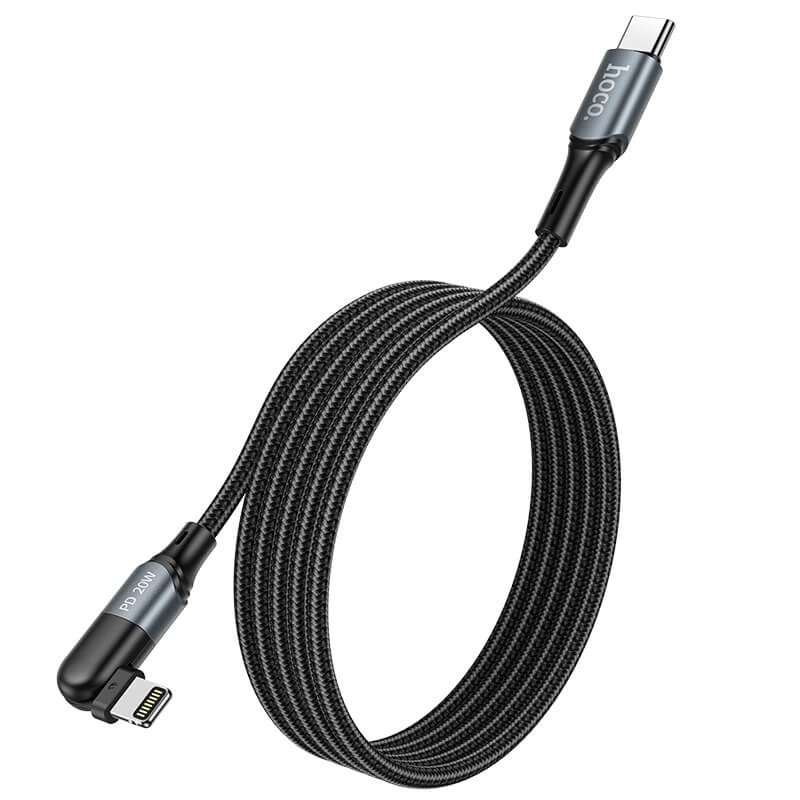 Кабель Hoco Type-C to Lightning Orbit PD data cable U100 1.2м 20Вт Чорний, фото 1