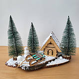 Новорічний декор Сніжна зимова Композиція Новорічна на стіл, подарунок на Новий рік, Миколая, фото 3