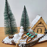 Новорічний декор Сніжна зимова Композиція Новорічна на стіл, подарунок на Новий рік, Миколая, фото 4