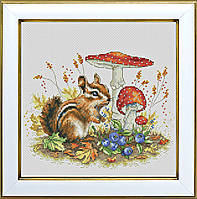 "Бурундучок" 20х20 см (набір для вишивання муліне ДМС)
