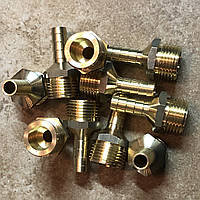 Перехідник латунний нарізний з різь СП21,8LH на штуцер під шланг діаметром 9 мм (виробництво Китай)