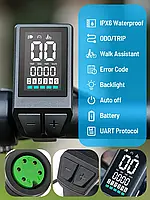 Світлодіодний екран EBike EBike 01 01 02 02 bbbbw двигун середнього приводу