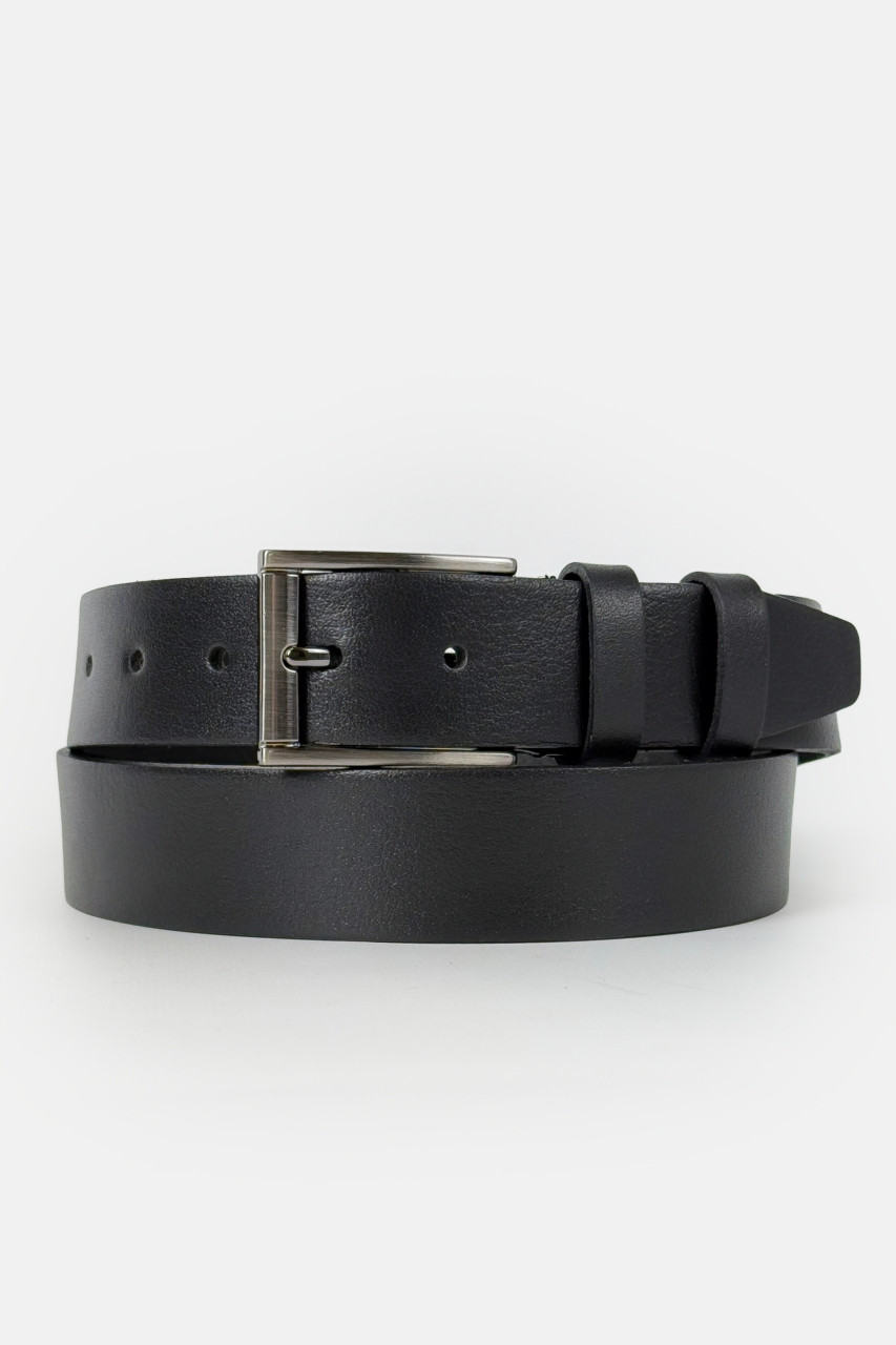 Класичний чоловічий шкіряний ремінь Rivers 14 чорний 135 см, фото 1