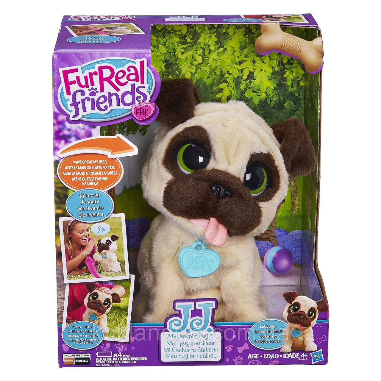 Интерактивный игривый щенок FurReal JJ, My Jumpin Pug - фото 1 - id-p525863639