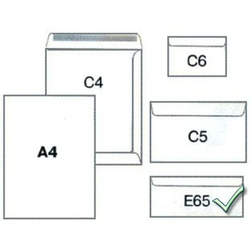 Конверт C5 (162*229мм) папір білий, самоклеючий закривний клапан
