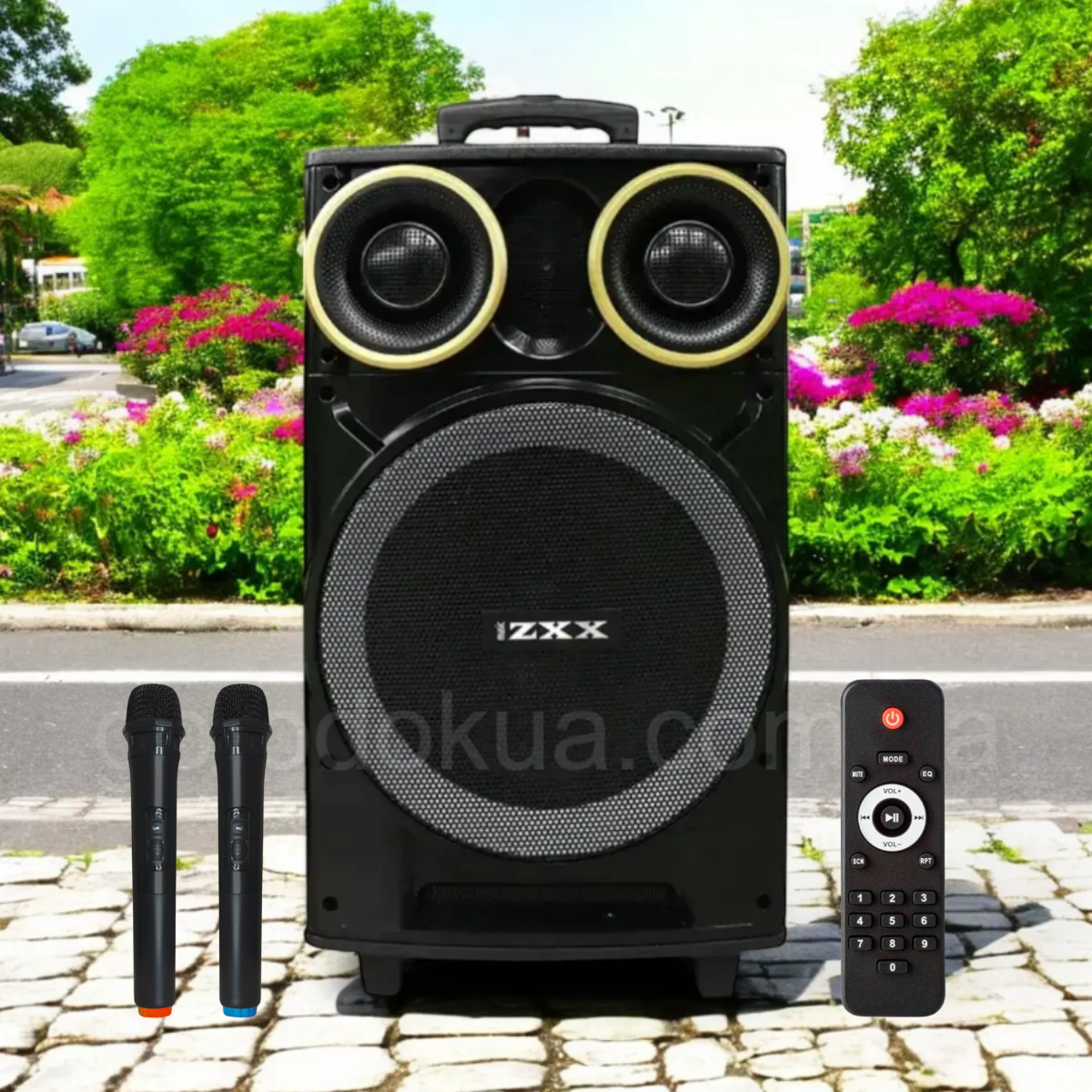 Акустична система 2500W ZXX 9191X колонка валіза з мікрофоном ЗХХ