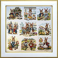 "Родинні історії" 38х38 см (набір для вишивання муліне ДМС+ бісер Preciosa)