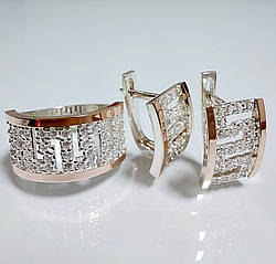 Срібний комплект з золотими накладками