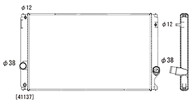 Радіатор охолодження двигуна Lexus NX 14-21 Koyorad АКПП/МКПП; 700X434X27; USA; (2.0)