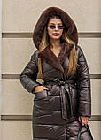 Жіноче зимове стьобане пальто ПВ-331, розміри 42-56, фото 5