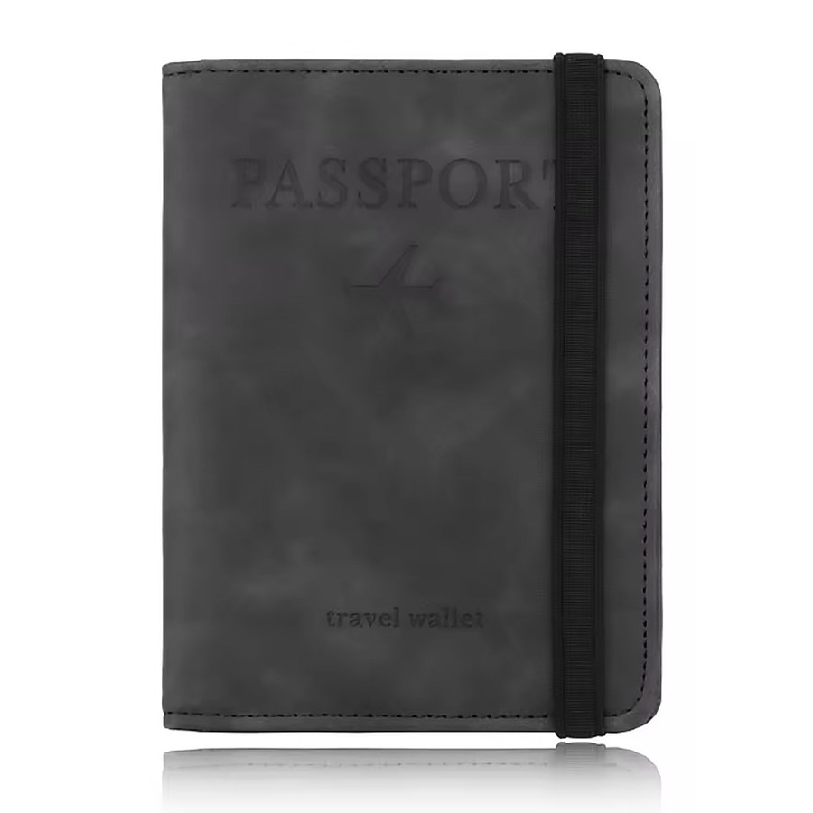 Обкладинка на паспорт гаманець темно-сірий, фото 1