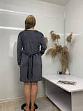 Халат жіночий велюровий на блискавці великих розмірів середньої довжини т.м lekol, фото 4