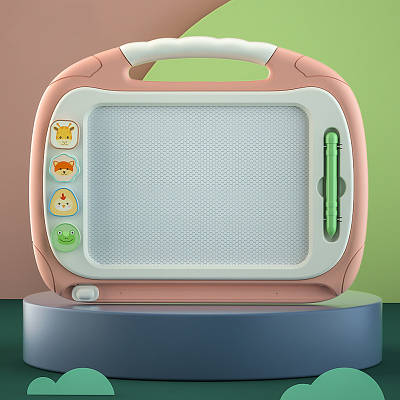 Дитячий магнітний столик дошка для малювання Ігровий набір 4 магнітні штампи кольорове поле висувні ніжки