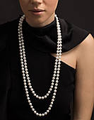 Довге акцентне перлове намисто з перлів, намисто — біле Aushal Jewellery