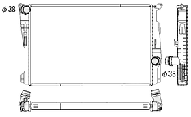 Радіатор охолодження двигуна BMW X3 F25 10-17 Koyorad МКПП; 600X390X32; (1.8 D/2.0 D/2.0)