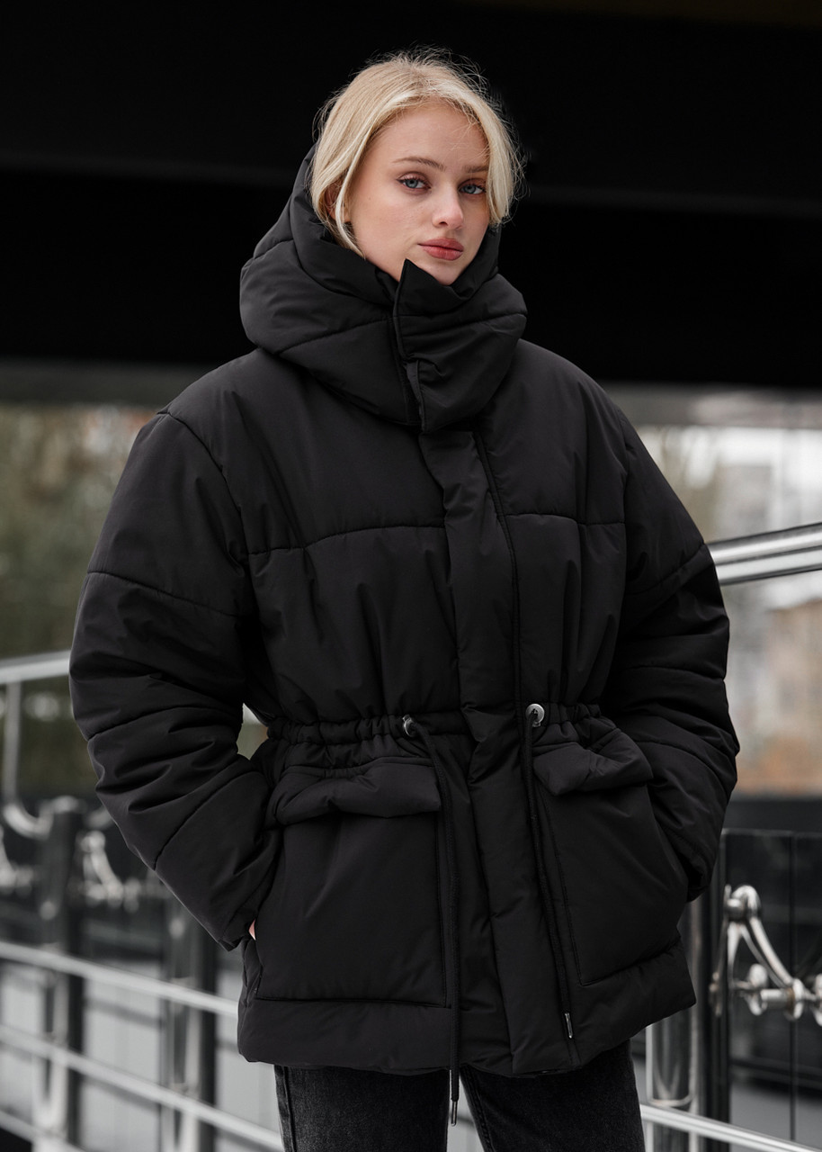 Жіноча Зимова Куртка Стаф Чорна Однотонна Утеплена Staff Br Shopingo - фото 1 - id-p2771840649