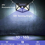 IOTSES 【4 шт.】 Сонячні охоронні світильники на відкритому повітрі, модернізовані 100 світлодіодів 270° ширококутні 3 режими, фото 8