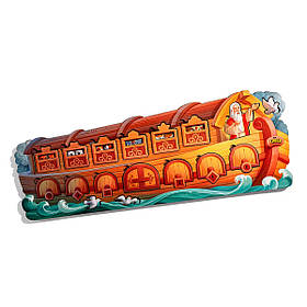 Двошаровий пазл вкладка дерево Ноїв Ковчег 43 деталі Ubee дерево 2+ 48*18см (ПСД275)