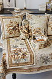 Скатертина на Новорічний стіл 135х140 см. гобеленова з люрексом, фото 9