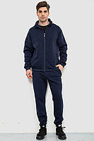 Спорт Мужской Костюм На Флисе Темно-синий Однотонный Комплект Брюки Зимняя Кофта Базовый Утепленный Зимний Seli Спорт Чоловічий